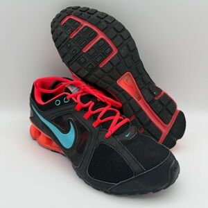 Women’s Nike Reax Run 8 Black Pink Blue Swoosh Athletic Running Sneakers Sz 11
